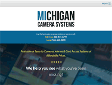 Tablet Screenshot of michigancamerasystems.com